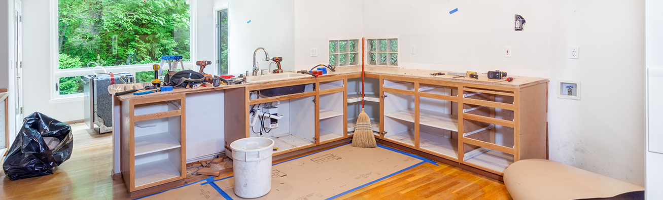Interior of a home being remodeled