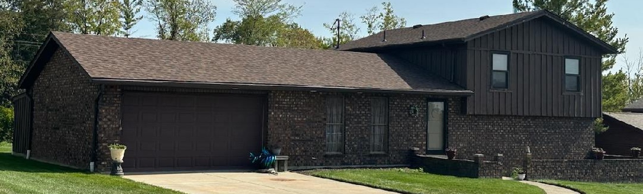 A new roof on top of a house