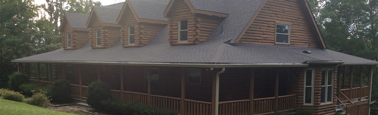 New windows on a wooden house